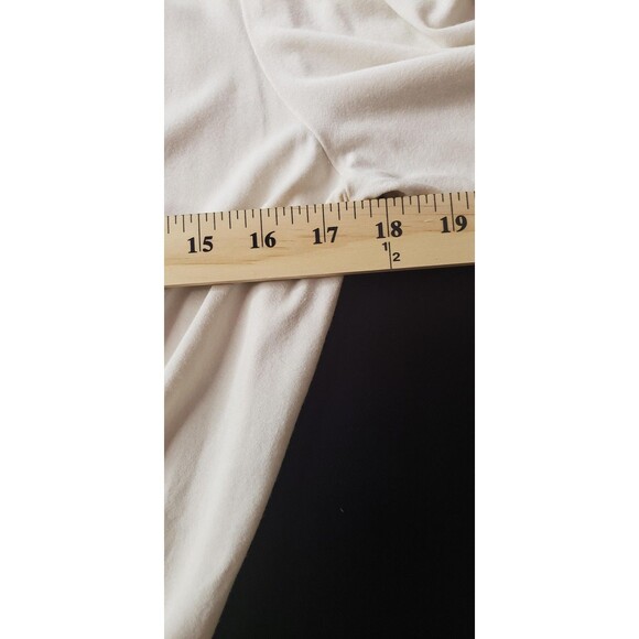 Lauren Ralph Lauren Blouse Top 1X Ivory Wrap Belted Stretch Casual Classy Work - Picture 6 of 7